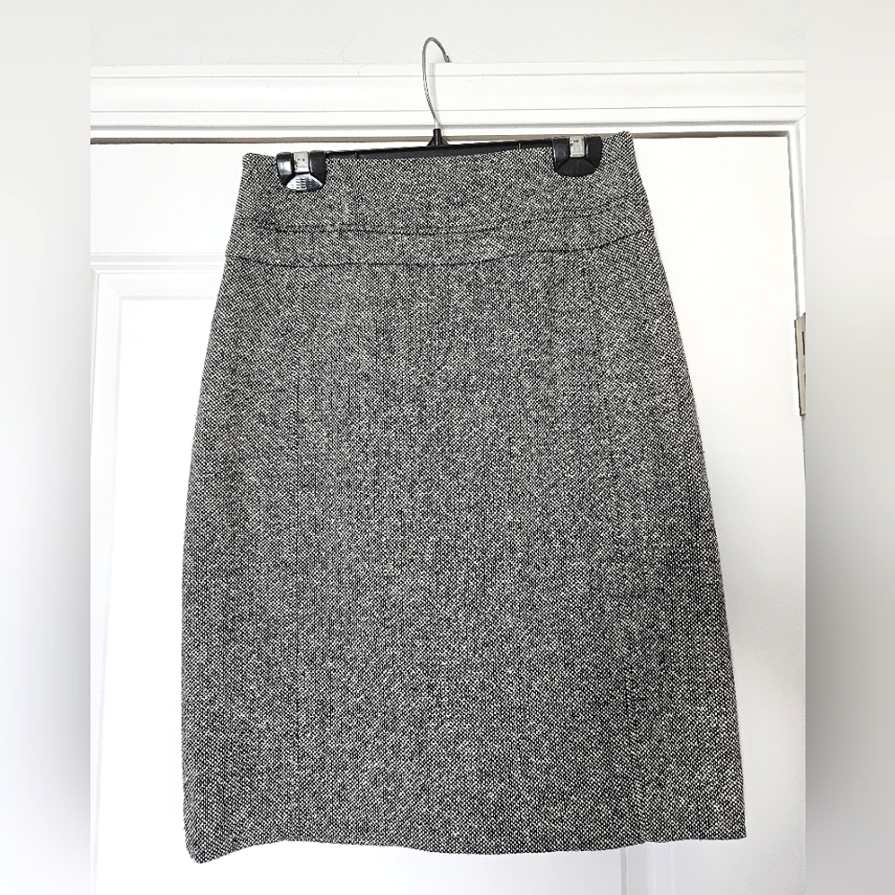 Club Monaco Salt and Pepper Tweed Pencil Skirt